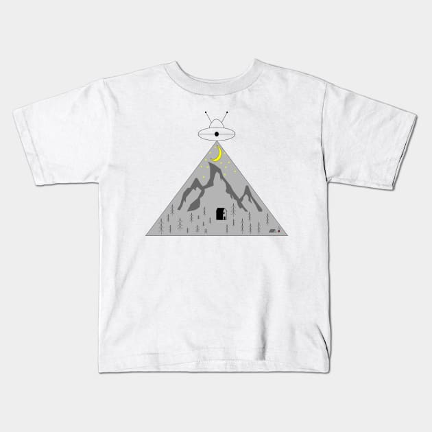 abstract landscape Kids T-Shirt by funnyillustrations